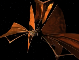 They set off! It's a space-sail-ship