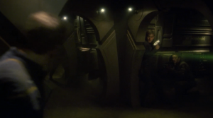 They catch up with the alien ship and board it. 