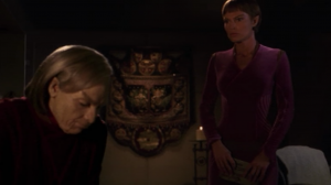 T'Pol visits the old T'Pol and the old T'Pol tells her to follow her heart