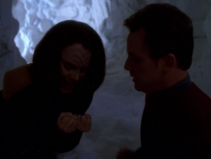 B'Elanna and Paris go to a cold place