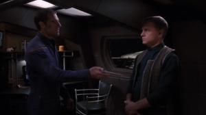 Archer tells the captain of the other Enterprise that he doesn't want to do his dumb modifications