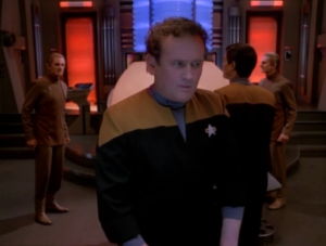 O'Brien is the last chance to stop the Defiant without blowing it up, and two Odos show up