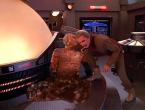 Before he dies, he tells Odo that they have Changelings everywhere