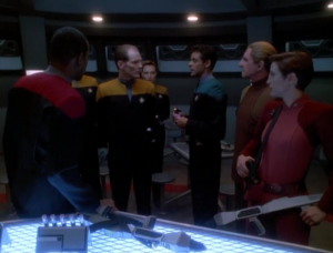 They decide to do a blood test and just hope that the enemy changeling isn't posing as Odo
