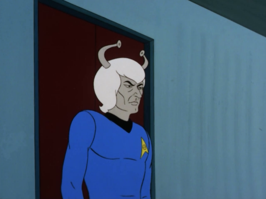 Their first officer is a grey Andorian