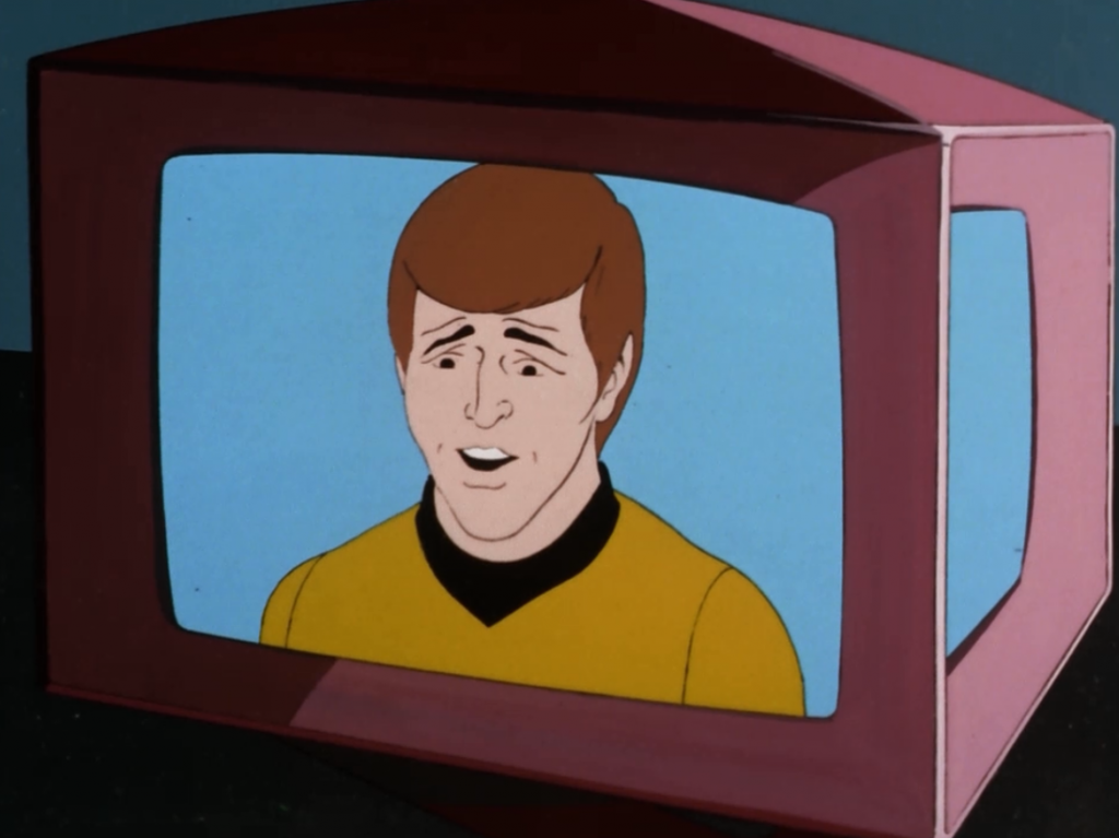 They ask this really sad guy to do some research on what happened to Spock