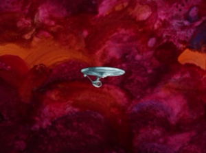 Enterprise gets sucked into it, and eventually figures out that it's alive