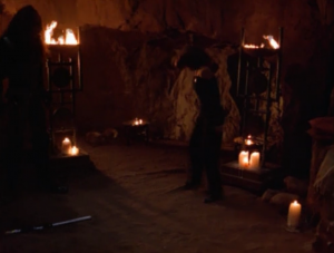 When they break out the pain sticks, B'Elanna gets out of there