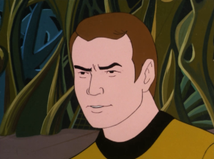 Kirk tries to reason with the giant Spock, reminding him about IDIC and all that stuff