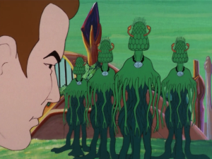 But then some plant aliens show up and cure him