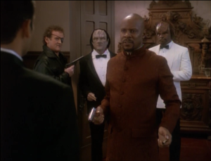 Bashir needs to stall for time, so he joins with Sisko and destroys the world