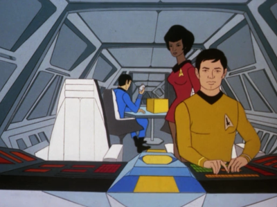 Spock, Sulu and Uhura are bringing back a box that belong to an ancient super powerful race that is now extinct