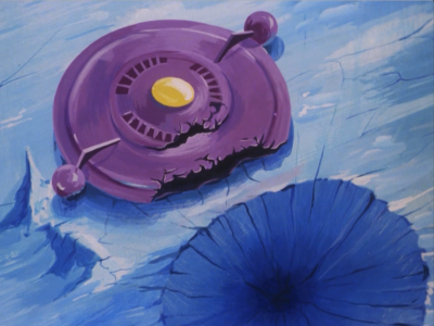 The space cat goes outside to test it and they blow themselves up