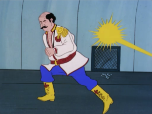 Mudd tries to run, drops his crystals, and they get sucked into the ventilation duct for the ship