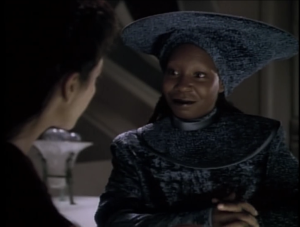 She sees the actual ship's counselor 