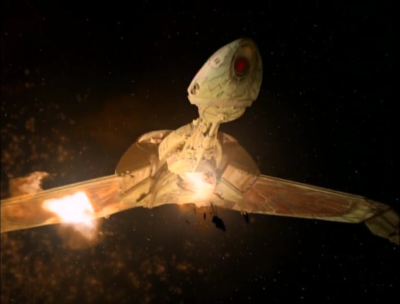 Then when they get closer, Dukat fires on the klingons