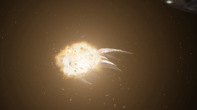 The Aenar pilot destroys the ships, but the Romulans kill him