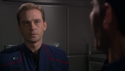Trip says he wants to be transferred because it's painful for him to work with T'Pol