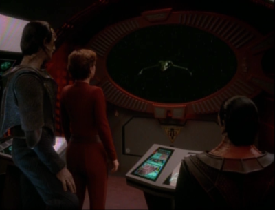 A bird of prey kills an outpost with both bajoran and cardassian diplomats