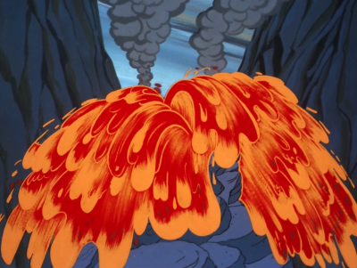 They have to out-run some lava