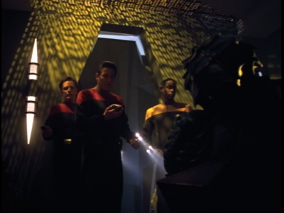 But when Voyager comes across the two Hirogen, it looks like it eventually got the better of them