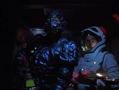 When they corner the 8472 beast, the Hirogen won't stand down, and shoots it until Tuvok stops him