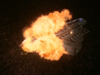 His shotty weapons cause his ship to blow up