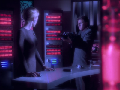 They dig around in her mind and she recalls being assaulted by the arms dealer