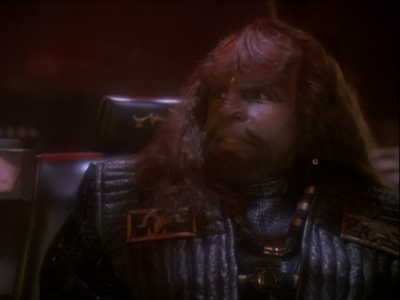 Worf gets to be a bad guy