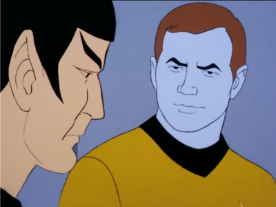 Then everyone else gets blue except for Spock, who is immune, of course