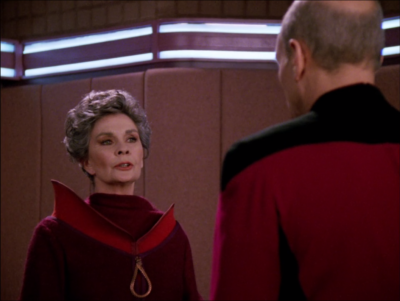 Picard thinks things are getting out of hand with the accusations and investigation. Jean Simmons is just getting started though