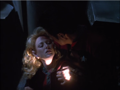 Voyager rescues a lady, and she seems to know Chakotay, but Chakotay has never heard of her