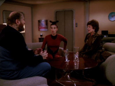 Ensign Ro shows up and tells him she's ashamed of him