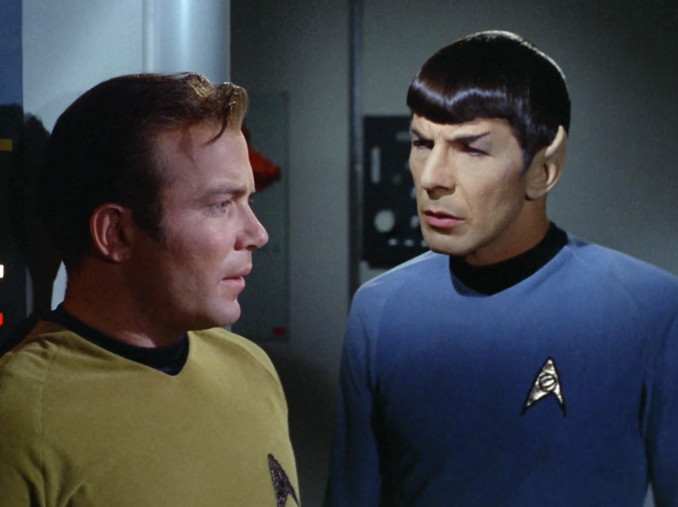 Kirk and Spock.